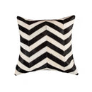 Black Throw Pillows - 18" x 18" x 5" Lovely Black & Natural Kobe Cowhide - Pillow