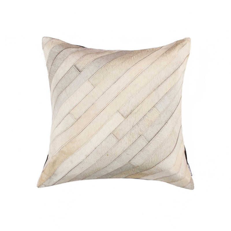 My Pillow - 18" x 18" x 5" Natural Torino Diago Cowhide - Pillow