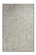 Grey Rug - 96" x 120" Gray, 4" Square Patches, Cowhide - Area Rug