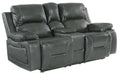 Loveseats For Sale - 40" Classy Grey Leather Loveseat