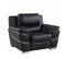 Leather Office Chair - 37" Chic Black Leather Chair