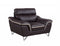 Leather Office Chair - 36" Contemporary Brown Leather Chair