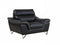 Leather Office Chair - 36" Contemporary Black Leather Chair
