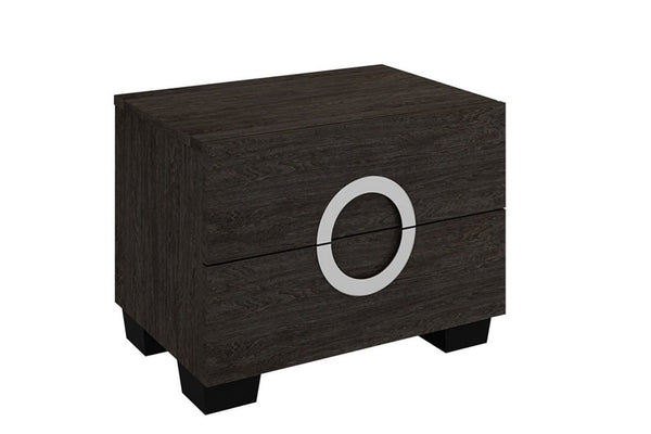 Gray Nightstand - 18" Refined Grey High Gloss Nightstand