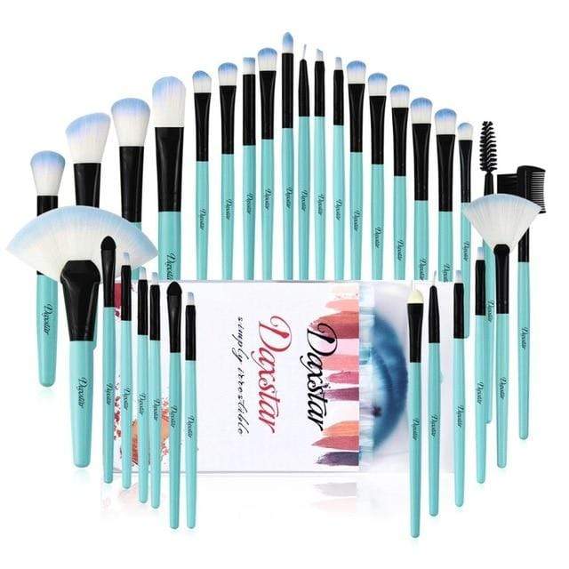 32Pcs Set Professional Makeup Brush Foundation Eye Shadows Lipsticks Powder Make Up Brushes Tools w/ Bag pincel maquiagem AExp