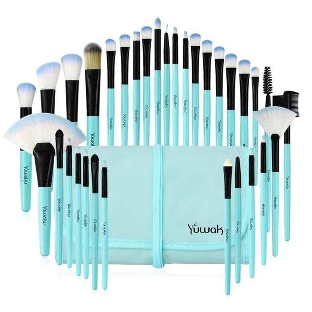 32Pcs Set Professional Makeup Brush Foundation Eye Shadows Lipsticks Powder Make Up Brushes Tools w/ Bag pincel maquiagem AExp