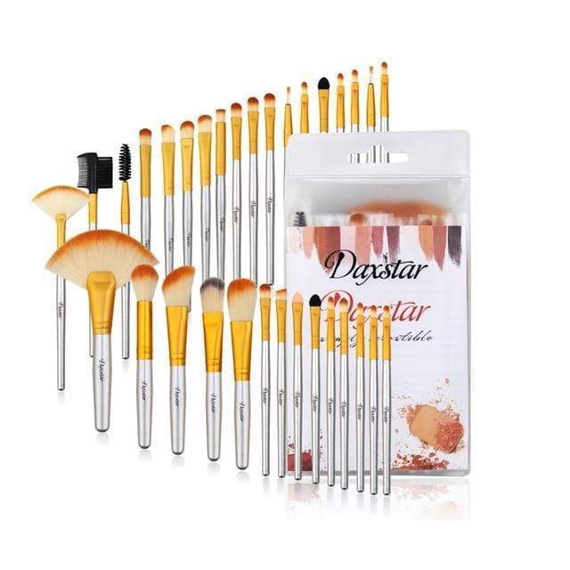 32Pcs Set Professional Makeup Brush Foundation Eye Shadows Lipsticks Powder Make Up Brushes Tools w/ Bag pincel maquiagem AExp