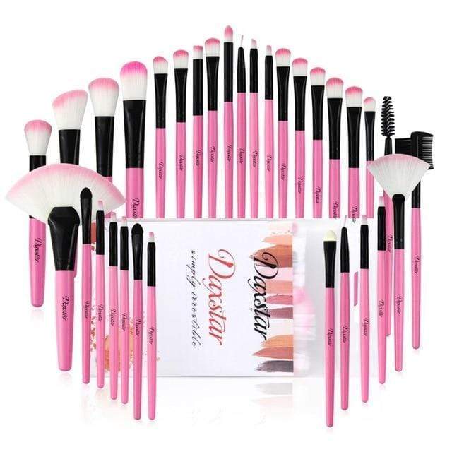 32Pcs Set Professional Makeup Brush Foundation Eye Shadows Lipsticks Powder Make Up Brushes Tools w/ Bag pincel maquiagem AExp