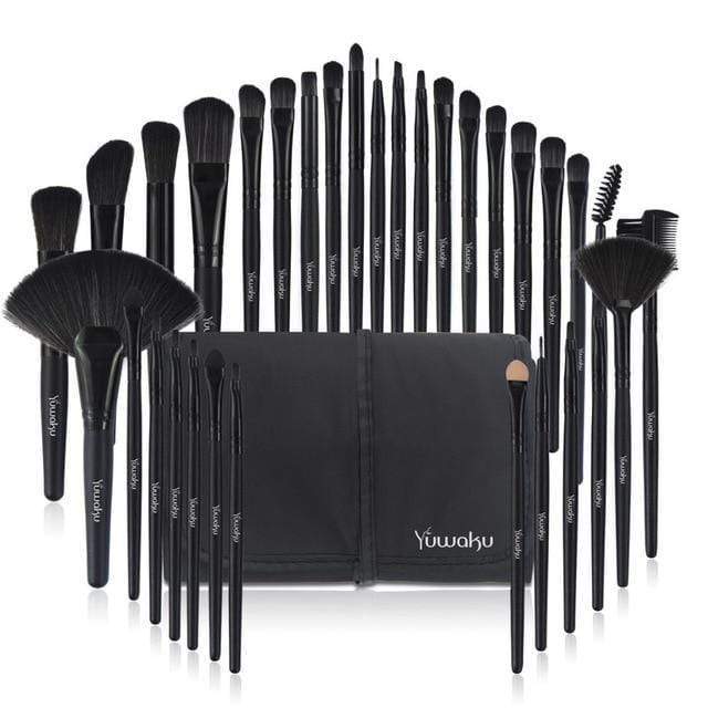 32Pcs Set Professional Makeup Brush Foundation Eye Shadows Lipsticks Powder Make Up Brushes Tools w/ Bag pincel maquiagem JadeMoghul Inc. 