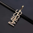 33 Style Headwear For Women Letter Hair Clip Girls Hair Accessories Fashion Charm Cute Rhinestone Gold Silver AExp