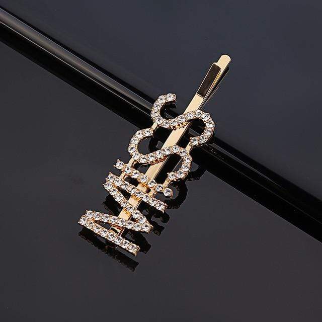 33 Style Headwear For Women Letter Hair Clip Girls Hair Accessories Fashion Charm Cute Rhinestone Gold Silver AExp