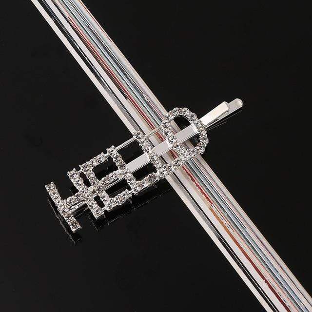 33 Style Headwear For Women Letter Hair Clip Girls Hair Accessories Fashion Charm Cute Rhinestone Gold Silver AExp