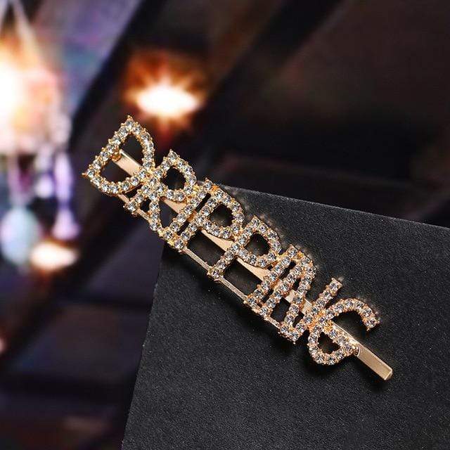 33 Style Headwear For Women Letter Hair Clip Girls Hair Accessories Fashion Charm Cute Rhinestone Gold Silver AExp