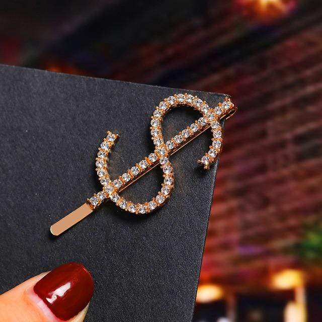 33 Style Headwear For Women Letter Hair Clip Girls Hair Accessories Fashion Charm Cute Rhinestone Gold Silver AExp