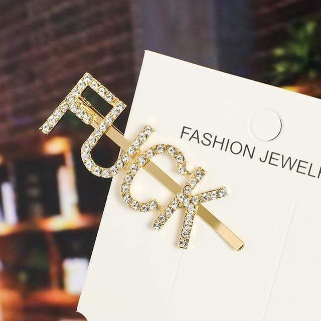 33 Style Headwear For Women Letter Hair Clip Girls Hair Accessories Fashion Charm Cute Rhinestone Gold Silver JadeMoghul Inc. 