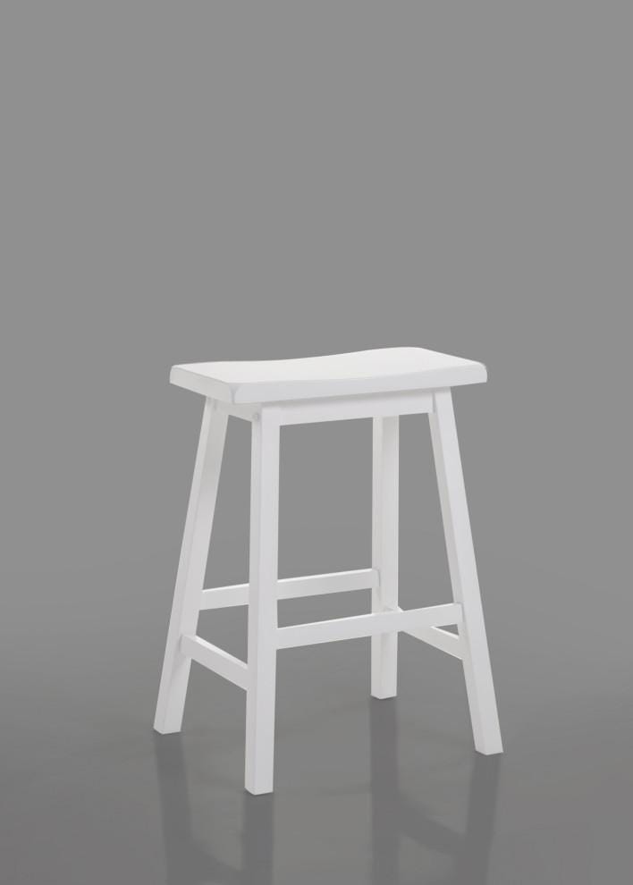 Counter Stools - 24" White Counter Height Stool (Set of 2)