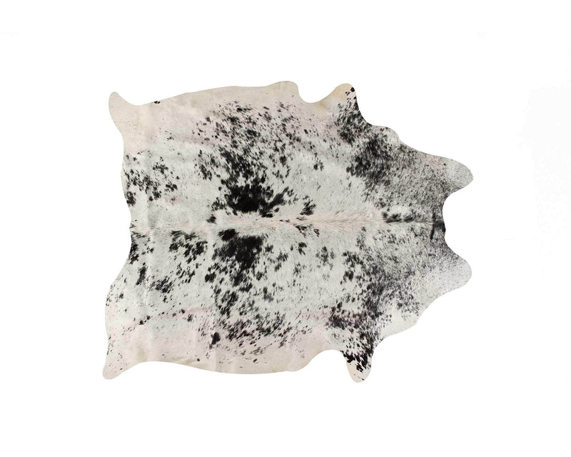 Black and White Rug - 72" x 84" White and Black, Cowhide - Rug