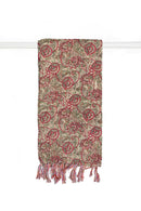 Neck Scarf - 18" x 72" Multicolor, Kantha - Scarf