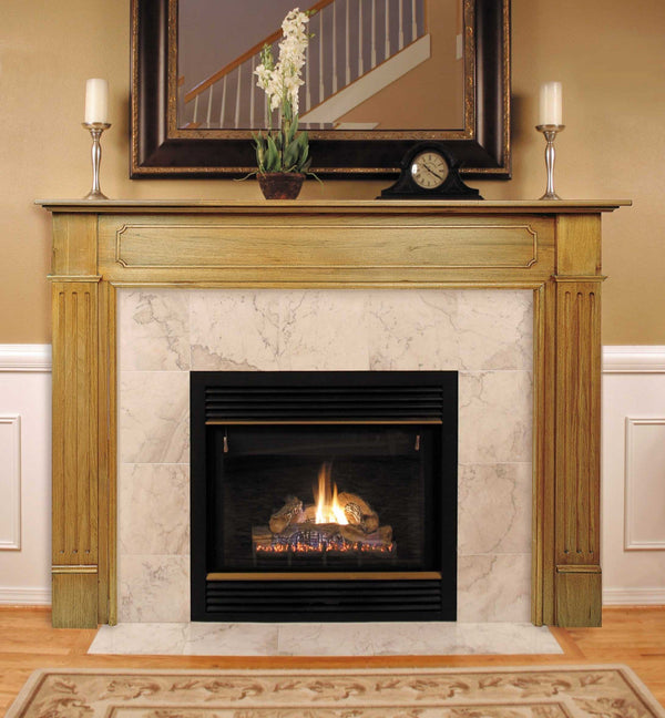 Fireplace Mantel Shelf - 72" Graceful Unfinished Wood Mantel Shelf
