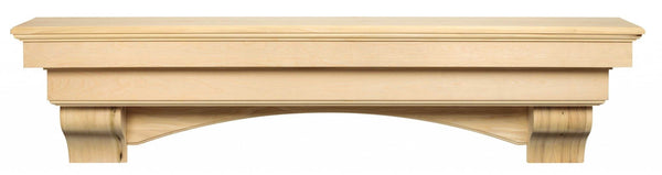 Fireplace Shelf - 60" Contemporary Unfinished Wood Mantel Shelf