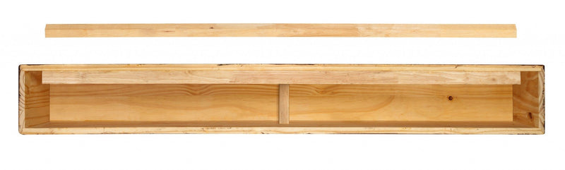 Fireplace Shelf - 60" Modern Rustic Medium Distressed Pine Wood Mantel Shelf
