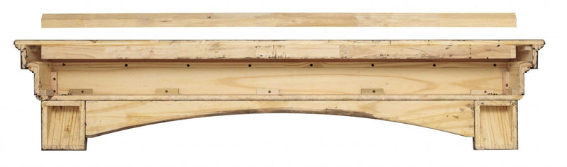 Fireplace Shelf - 48" Graceful Dune Pine Wood Mantel Shelf