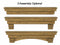 Fireplace Shelf - 60" Modern Dune Pine Wood Mantel Shelf