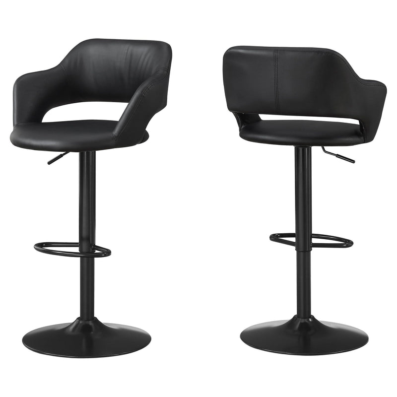 Bar Stools For Sale - 21" x 22'.5" x 36" Black, Foam, Metal, Leather-Look - Barstool