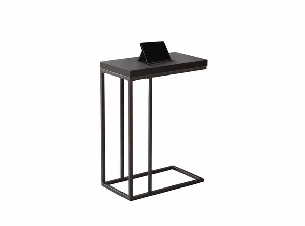 Metal Accent Table - 18'.25" x 10'.25" x 25'.25" Cappuccino, Particle Board, Metal - Accent Table