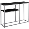 Cheap Accent Tables - 12" x 42" x 32" Silver Metal- Accent Table