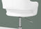 Best Office Chair - 21" x 22'.5" x 29" White, Foam, Metal, Leather-Look, Lift Base - Office Chair