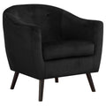Black Accent Chair - 31'.5" x 29'.5" x 31'.75" Black, Foam, Solid Wood, Polyester - Accent Chair