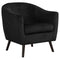 Black Accent Chair - 31'.5" x 29'.5" x 31'.75" Black, Foam, Solid Wood, Polyester - Accent Chair