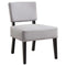 Grey Accent Chair - 31.5" Light Grey Polyester, Foam, and Solid Wood Accent Chair
