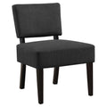 Grey Accent Chair - 27'.5" x 22'.75" x 31'.5" Dark Grey, Foam, Solid Wood, Polyester - Accent Chair
