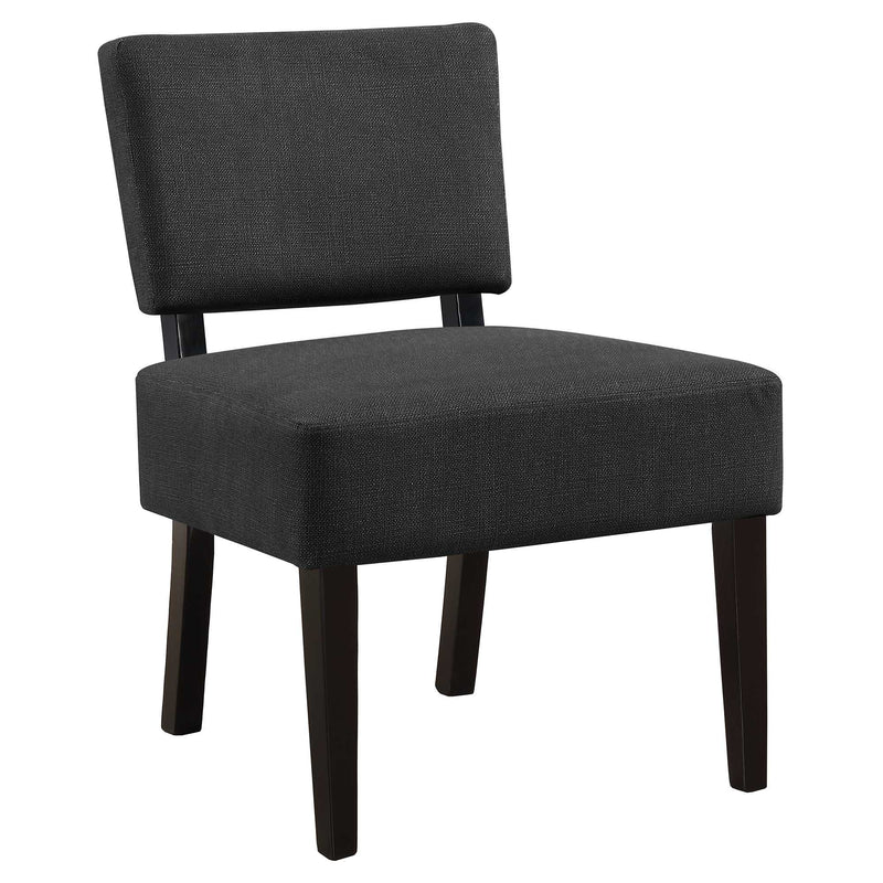 Grey Accent Chair - 27'.5" x 22'.75" x 31'.5" Dark Grey, Foam, Solid Wood, Polyester - Accent Chair