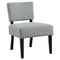 Blue Accent Chair - 27'.5" x 22'.75" x 31'.5" Blue, Grey, Foam, Solid Wood, Polyester - Accent Chair