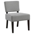 Black Accent Chair - 27'.5" x 22'.75" x 31'.5" Light Grey, Black, Foam, Solid Wood, Polyester - Accent Chair