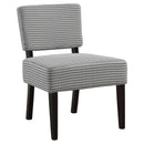 Black Accent Chair - 27'.5" x 22'.75" x 31'.5" Light Grey, Black, Foam, Solid Wood, Polyester - Accent Chair