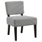 Black Accent Chair - 27'.5" x 22'.75" x 31'.5" Light Grey, Black, Foam, Solid Wood, Polyester - Accent Chair