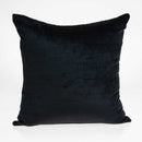 Black Throw Pillows - 20" x 0.5" x 20" Transitional Black Solid Pillow Cover