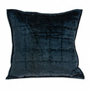 20x20 Pillow Covers - 20" x 0.5" x 20" Transitional Dark Blue Solid Quilted Pillow Cover