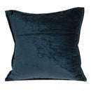 20x20 Pillow Covers - 20" x 0.5" x 20" Transitional Dark Blue Solid Quilted Pillow Cover