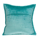 20x20 Pillow Covers - 20" x 0.5" x 20" Transitional Aqua Solid Quilted Pillow Cover