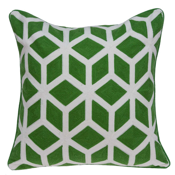 Body Pillow Covers - 20" x 0.5" x 20" Transitional Green and White Pillow Cover