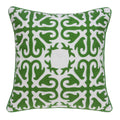 Body Pillow Covers - 20" x 0.5" x 20" Transitional Green and White Accent Cotton Pillow Cover