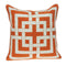 Body Pillow Covers - 20" x 0.5" x 20" Transitional Orange And White Accent Pillow Cover