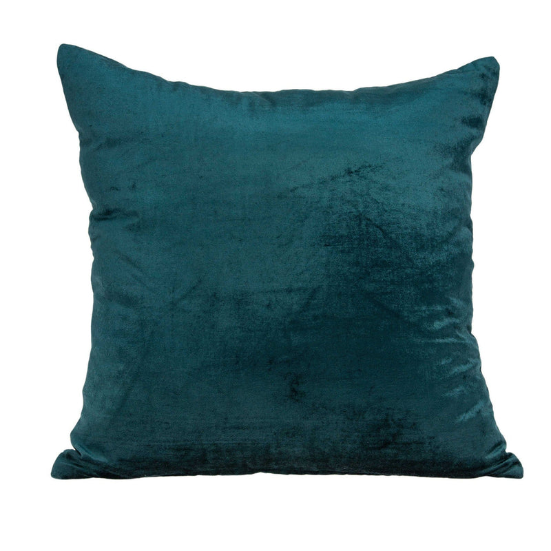 20x20 Pillow Covers - 20" x 7" x 20" Transitional Teal Solid Pillow Cover With Poly Insert