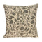 18x18 Pillow Insert - 18" x 7" x 18" Transitional Beige Floral Print Pillow Cover With Poly Insert