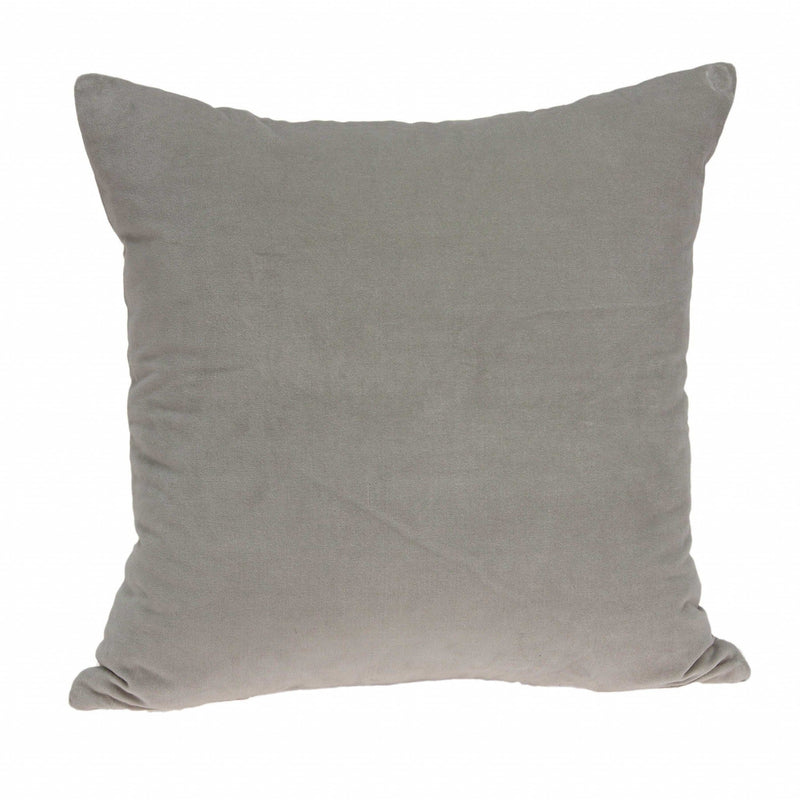 Decorative Pillow Covers - 22" x 7" x 22" Transitional Gray Solid Pillow Cover With Poly Insert